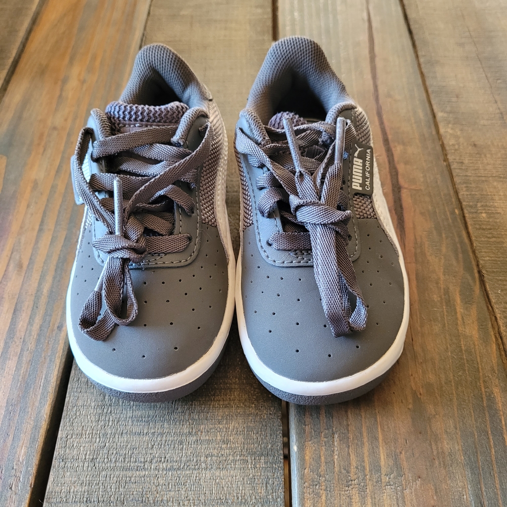 Puma Kids' Gray Lace-Up Sneakers